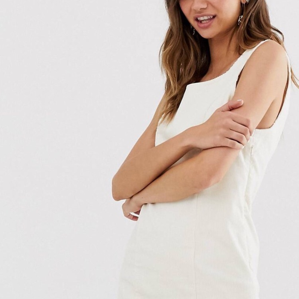 White Corduroy Monki dress